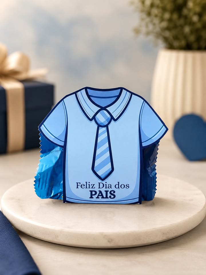 Imagem 2 de Porta-Bombom camisa. Feliz Dia dos Pais - Arte Lembrancinha - Arquivo